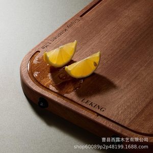 Leking <b>Wooden</b> Cutting Board 40.6x27.9cm Double Sided Kitchen Chopping <b>Block</b> With Handle Solid Wood Rectangle Shape - Product Image 3