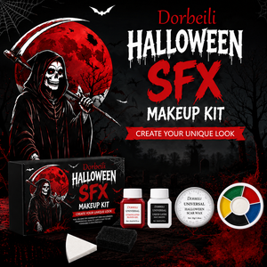 Kit de maquillage SFX complet OEM avec cire à cicatrices, <span class=keywords><strong>latex</strong></span> <span class=keywords><strong>liquide</strong></span>, <span class=keywords><strong>faux</strong></span> <span class=keywords><strong>sang</strong></span>, palette 6 couleurs pour des effets réalistes en cosplay <span class=keywords><strong>et</strong></span> pour Halloween - Product Image 1