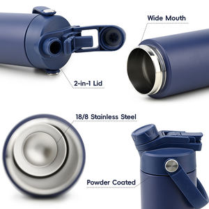 Back to School 14 盎司迷你儿童水瓶，带吸管盖，保温不锈钢水瓶，适合幼儿，可定制徽标 - Product Image 3