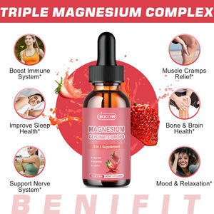 Cairan Magnesium Glycinate tetes suplemen tidur dengan l-theanine Ashwagandha Vitamin B6-stres & dukungan suasana hati untuk pria wanita - Product Image 2