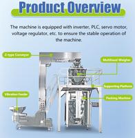 BAOPACK Peseuse Automatique Avancée pour Abricots, Noix, Pistaches, Snacks, Sachets Aseptiques FFS, Remplissage et Emballage Automatique sous Film Plastique