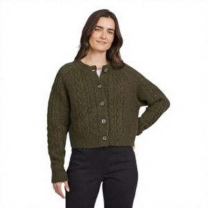 Women’s Cable Knit <b>Cardigan</b> Button Up Soft Winter Sweater Casual Long Sleeve OEM - Product Image 1