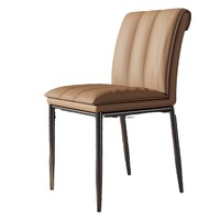 Ensemble de chaises de salle à manger sans accoudoirs en cuir PU, style italien, luxe léger, moderne et minimaliste, avec structure en fer, pour la maison