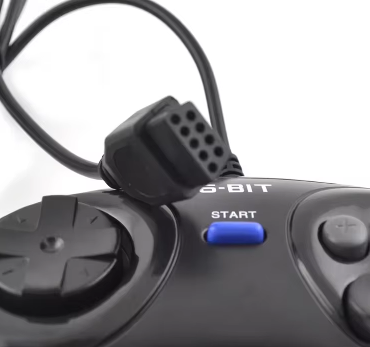 Sega Controller Wired Controller for Sega 16-bit Controller White/Black ...