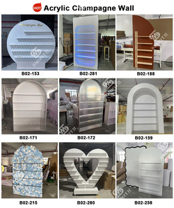 Стойка для декораций на свадьбу, акриловая стена для шампанского из ПВХ, фон для мероприятий и вечеринок - Product Image 4