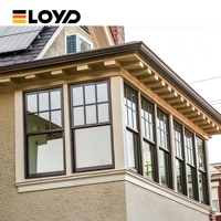 Eloyd Vente Chaude Fenêtres Modernes Insonorisées en Alliage d'Aluminium à Persiennes Double-Avrubrick, Style Ouverture Battante Horizontale pour Salon et Cuisine