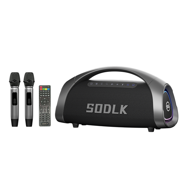 SODLK S1617 320W Party Speaker with Wireless Mic, Power Bank & TWS Pairing IPX6 Waterproof Portable Speaker for Events & Karaoke