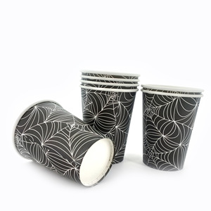 Vasos de papel desechables gruesos con diseño de telaraña, de alta calidad para fiestas, oficinas, negocios y uso doméstico. - Product Image 3