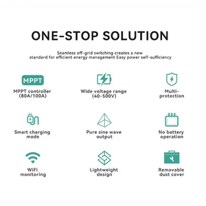 Nhà máy cung cấp biến tần Off lưới năng lượng lưu trữ PV biến tần điều khiển tất cả trong một máy hộ gia đình 12V 1.5KW năng lượng mặt trời biến tần - Product Image 6