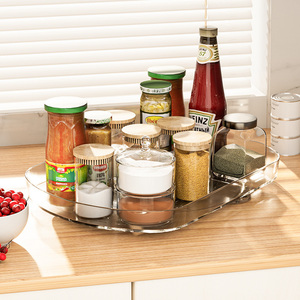 Organizador de tocadiscos Lazy Susan, organizador de latas giratorias de plástico transparente para <span class=keywords><strong>nevera</strong></span>, <span class=keywords><strong>bandeja</strong></span> de almacenamiento <span class=keywords><strong>giratoria</strong></span> para bebidas - Product Image 6
