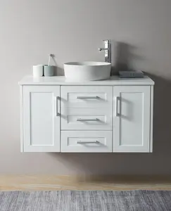 欧式胶合板洗手间浴室洗手盆，现代浴室柜与陶瓷盆从制造商