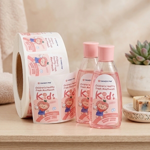 Etiqueta Adhesiva Metalizada para Cuidado Personal, Etiqueta de Vinilo con Lámina Dorada, Etiqueta Impermeable para Botellas de Gel de Ducha, Etiqueta con Logotipo para Empaque - Product Image 1