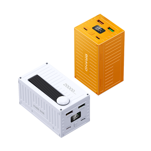 Batterie externe portable noire 20W GaN <span class=keywords><strong>Tech</strong></span> à charge solaire, grande capacité 20000 mAh, 387g, pour l'extérieur - Product Image 2