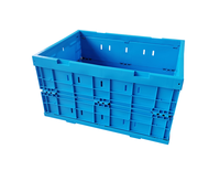 Boîte de stockage logistique pliable en PP recyclable, empilable et pliable