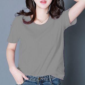 <span class=keywords><strong>เสื้อ</strong></span><span class=keywords><strong>ยืด</strong></span>แขนสั้นสีขาวสำหรับผู้หญิงคอกลมตัวในสไตล์ใหม่สำหรับฤดูร้อน2024 - Product Image 3