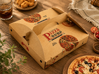 Boîte à emporter jetable pour la livraison de restaurants, fournisseur d'emballages alimentaires en papier kraft personnalisés, boîte à pizza en carton à emporter