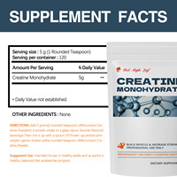 Créatine monohydrate de qualité professionnelle - Sans additifs, se dissout facilement, favorise la construction de masse musculaire maigre