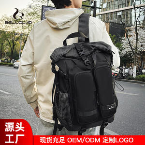 Sac à dos multi-poches imperméable pour étudiants, sacs d'école, sacs de transport, sacs de moto, sacs de casque de moto - Product Image 3