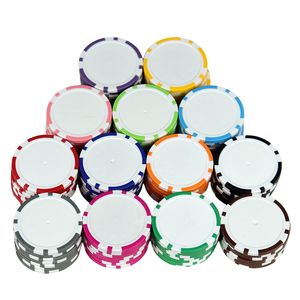 Jetons de jeu de casino personnalisés de haute qualité 11.5G ABS vierges 8 jetons de <span class=keywords><strong>poker</strong></span> rayés pour le jeu de cadeau de promotion - Product Image 3