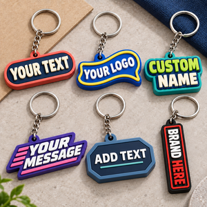 Llaveros Personalizados de PVC Suave 3D con Texto, Logotipo, Nombre, Mensaje, Forma Irregular, Ligeros, Regalo Promocional, OEM, ODM - Product Image 1