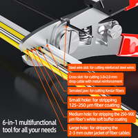 Alat Pengupas Kabel Fiber Optik FTTH Miller Pliers CFS-3 3 Lubang 125um 900um 3mm, Alat Pengupas Presisi Genggam Standar