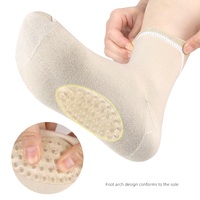 Chaussettes respirantes et absorbantes pour hommes et femmes, avec soutien de la voûte plantaire, coussinets en gel SEBS en coton mi-mollet, correction des pieds plats