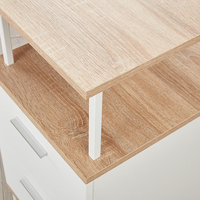 Bureau d'ordinateur portable 2023 pour enfants, blanc pur, 2 tiroirs, réglable en hauteur, pour la maison et le bureau - Vente directe usine
