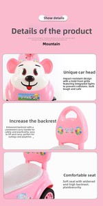 Monopattino a Quattro Ruote per Bambini, <span class=keywords><strong>Auto</strong></span> Cavalcabile Antiribaltamento per Bambini da 1 a 3 Anni - Product Image 6