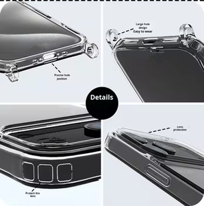 Funda para Teléfono Móvil con Cordón Integrado Dos en Uno para Modelos 17/16/15/14/13/12, Material TPU+PC Resistente a Impactos, Diseño Urbano y Moderno - Product Image 5