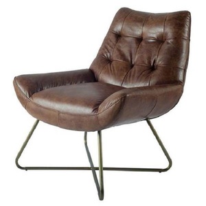 Chaise en fer et cuir, nouveau Design - Product Image 1