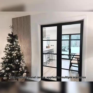 Gỗ slat sợi polyester tấm âm thanh Tấm lưới cho nhà thương mại âm thanh phòng nền tường trang trí cách âm - Product Image 2