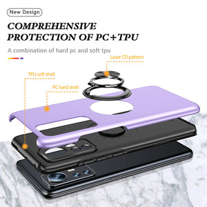 Funda de teléfono de PC TPU híbrida con soporte de anillo de 360 grados al por mayor <span class=keywords><strong>para</strong></span> <span class=keywords><strong>Xiaomi</strong></span> 13 12 <span class=keywords><strong>12T</strong></span> 11 Pro funda con sensación de piel a prueba de golpes - Product Image 4