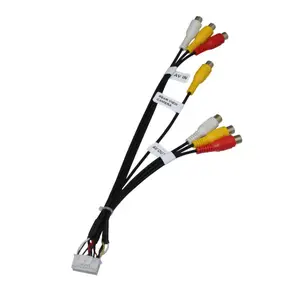 20Pin Rca 하네스 7 RCA 오디오 비디오 입력 출력 후면보기 카메라