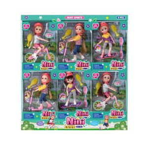 EPT adorabile bambola realistica con articolazioni mobili set di bambole con skateboard - Product Image 2