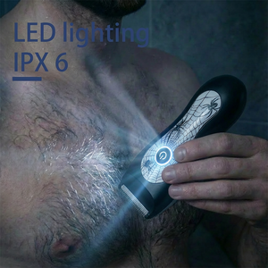 Afeitadora Eléctrica Profesional para <span class=keywords><strong>Hombre</strong></span>, Recortadora para Zonas Íntimas del Cuerpo, Cuchillas de Cerámica Anti-Corte, Motor Impermeable de 7200 RPM - Product Image 6