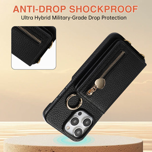<span class=keywords><strong>Funda</strong></span> Tipo Libro para <span class=keywords><strong>iPhone</strong></span> 16 15 14 13 <span class=keywords><strong>12</strong></span>, <span class=keywords><strong>Funda</strong></span> con Correa para Colgar, <span class=keywords><strong>Funda</strong></span> de Cuero Multifuncional - Product Image 2