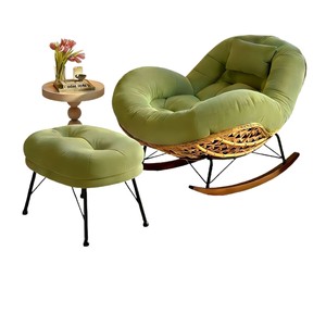 <span class=keywords><strong>Fauteuil</strong></span> inclinable <span class=keywords><strong>à</strong></span> <span class=keywords><strong>bascule</strong></span> en rotin, style minimaliste moderne, pour salon, mobilier de maison, balcon, sieste et détente décontractée - Product Image 5