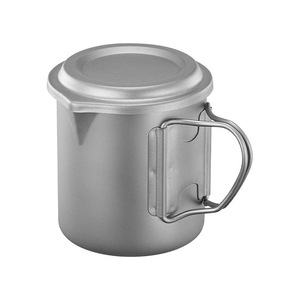 Ensemble de thé de camping et de voyage en titane pur, sans BPA, résistant à la corrosion, capacité de 420 ml, tasse ultralégère portable pour l'extérieur, design empilable - Product Image 6