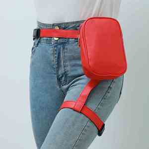 Fashion Waist Leg Bag Ladies Leather Running Waterproof Leg <b>Harness</b> Thigh Fanny Pack - Product Image 2