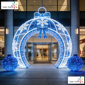 Luces LED de bola, luces LED redondas de Navidad, luces LED de cadena con forma de arco - Product Image 4