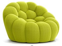 Canapé modulaire moderne, fauteuil design football, forme rectangulaire, salon, hôtel, tissu, rembourrage en éponge, ensemble de fauteuils bulles