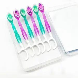 Mini spazzolino da denti portatile Pre-incollato da viaggio spazzolino usa e getta per piccoli adulti con dentifricio in movimento