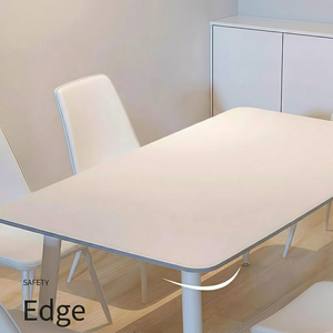 Ensemble de table à manger en pierre frittée italienne, mobilier de cuisine minimaliste blanc pour petit appartement et maison en <span class=keywords><strong>location</strong></span> - Product Image 4