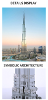 Bloques de Construcción de Arquitectura, Modelo de la Torre Burj Khalifa de Dubái, Juguetes para Niños, Novedad 2024, Juguetes Educativos de Rompecabezas para Niños Pequeños