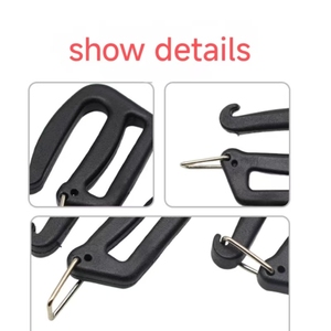 Cerceau <span class=keywords><strong>de</strong></span> fer non cousu en plastique noir <span class=keywords><strong>mousqueton</strong></span> <span class=keywords><strong>à</strong></span> ouverture réglable boucle coulissante tri-glisse accessoires <span class=keywords><strong>de</strong></span> sangle <span class=keywords><strong>de</strong></span> <span class=keywords><strong>sac</strong></span> <span class=keywords><strong>à</strong></span> bagages - Product Image 4