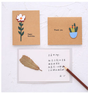 Creative 3D Pop-Up Greeting Cards Vintage Blank Small Cards for Children's Holiday Blessings Birthday Thank You Note Gift Card