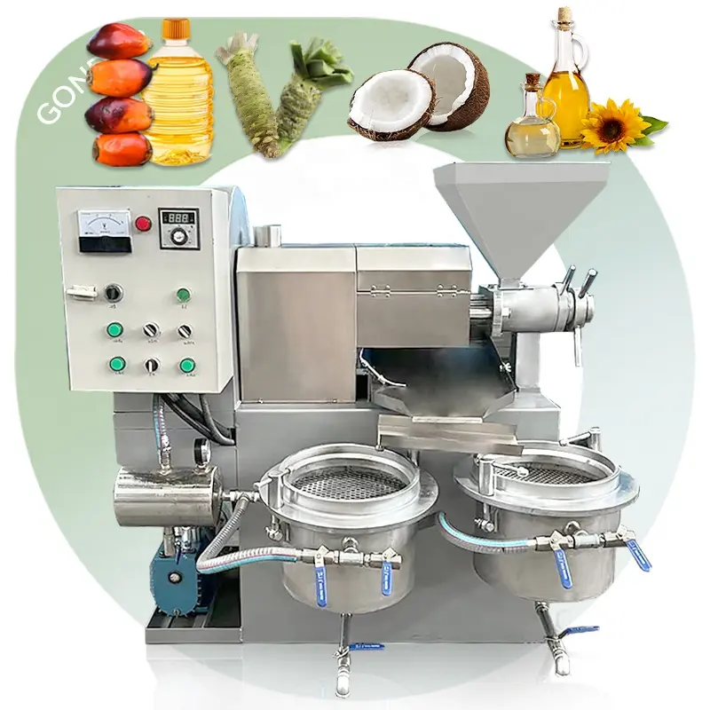Girassol Extração De Coco Cozinhar Mostarda 3 1-2 t/h Óleo De Palm Plant Fazer Processo Imprensa Presser Machine