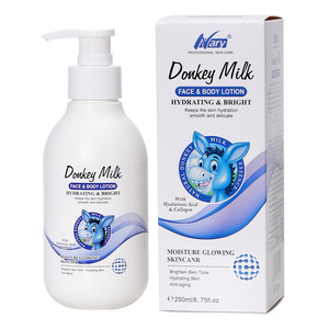 Lotion au <span class=keywords><strong>lait</strong></span> <span class=keywords><strong>d</strong></span>'ânesse biologique Nary Private Label, collagène nourrissant, hydratant, 250 ml, acide hyaluronique, logo personnalisé, soin de la peau - Product Image 1