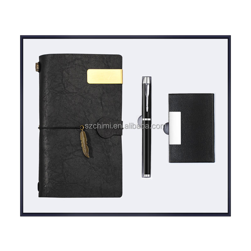 Black-Notebook+pen+name card holder