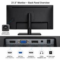 Moniteur d'ordinateur FHD 21,5 pouces OEM d'usine, dalle VA 1080P 60Hz, VGA DP, support VESA, pied métallique, pour bureau et domicile, vente en gros